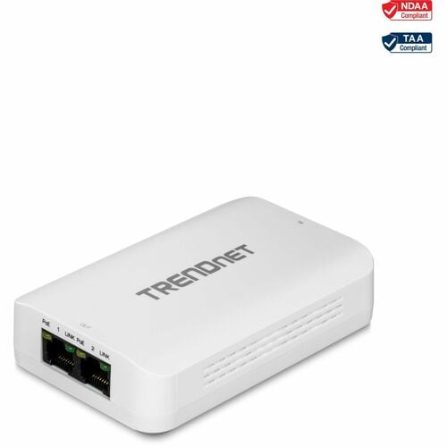TRENDnet 2-Port Gigabit PoE++ Extender, 1 x Gigabit PoE++ In Port