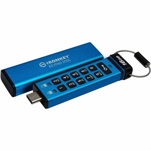 Kingston 16GB IronKey Keypad 200 USB-C 3.2 Gen 1 Flash Drive