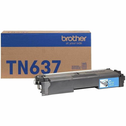 Print confidently with Brother Genuine TN637C Ultra High Yield Cyan Toner Cartridge