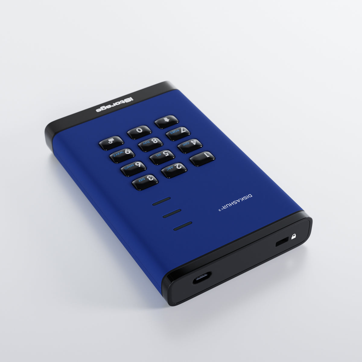iStorage diskAshur3 2TB Secure External Hard Drive with 256-bit Hardware Encryption