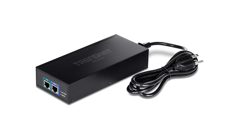 TRENDnet 10G PoE++ Injector Supporting PoE 15.4W PoE+ 30W and PoE++ 90W