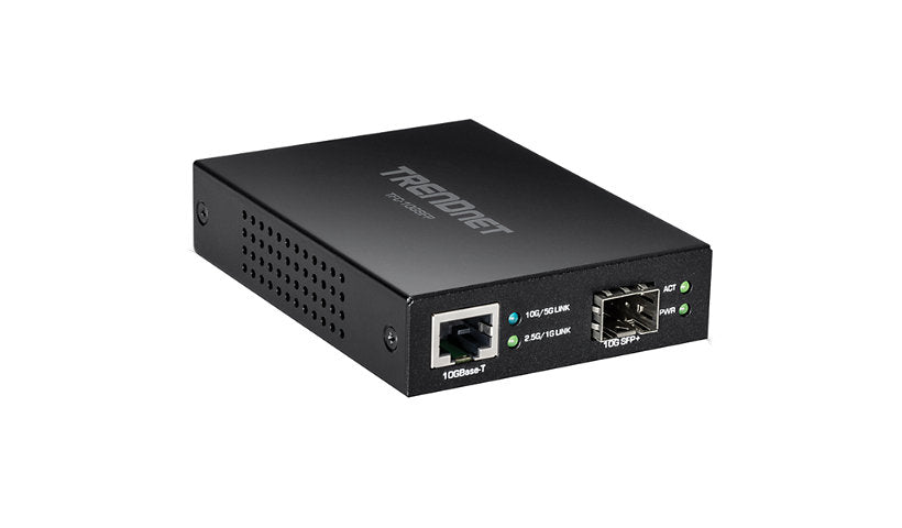 TRENDnet 10GBase-T to SFP+ Fiber Media Converter for 10 Gigabit Ethernet Connectivity