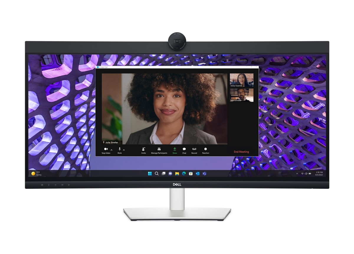 Dell P3424WEB 34" Class Webcam UW-QHD Curved Screen LED Monitor