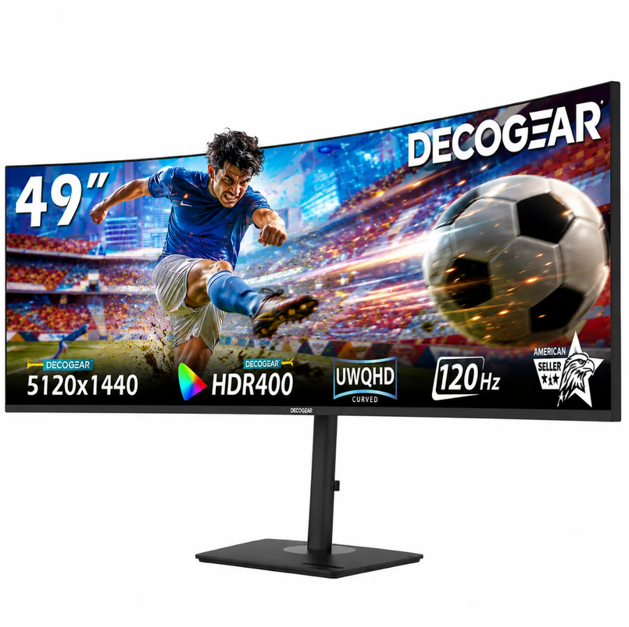 Deco Gear 49” Curved 5K Display DQHD 120Hz Ultrawide Monitor