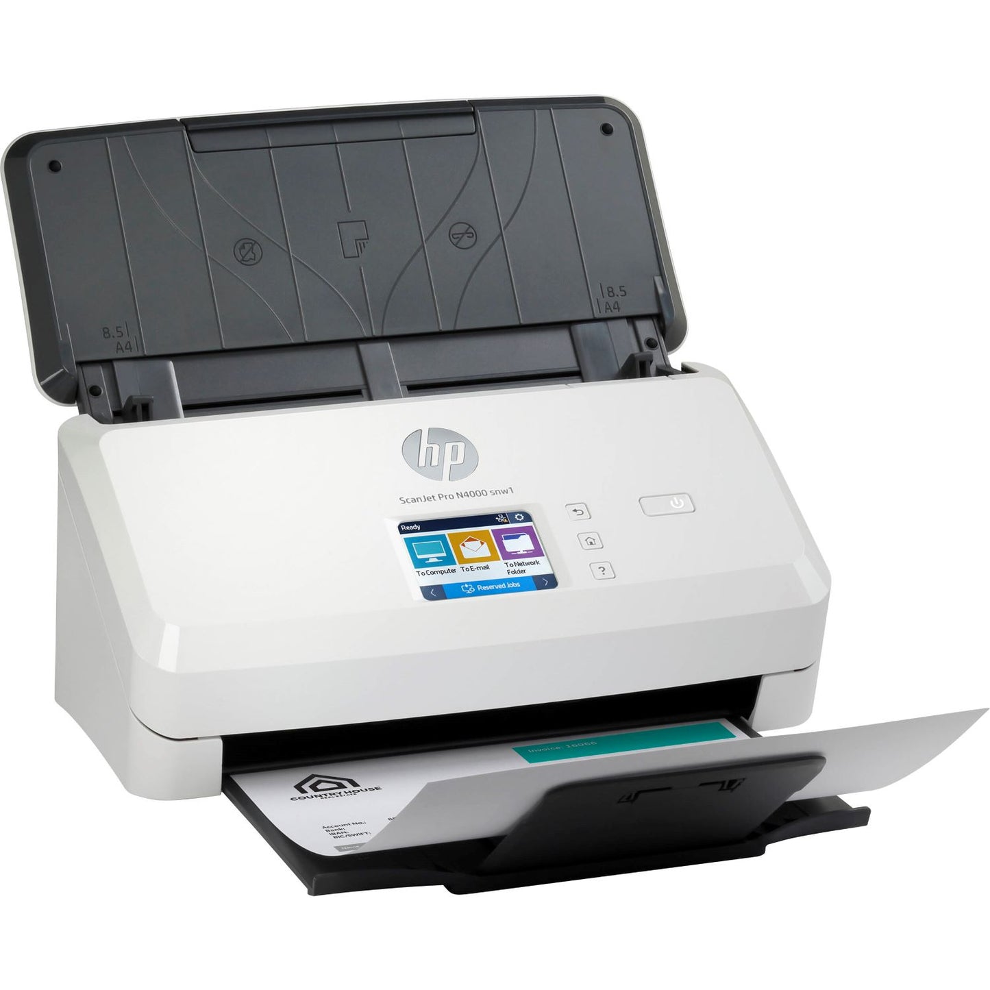 HP ScanJet Pro N4000 Sheetfed Scanner - 600 x 600 dpi Optical - 40 ppm (Mono) - 40 ppm (Color) - Grayscale, Color, Monochrome Scan - PC Free Scanning - Duplex Scanning