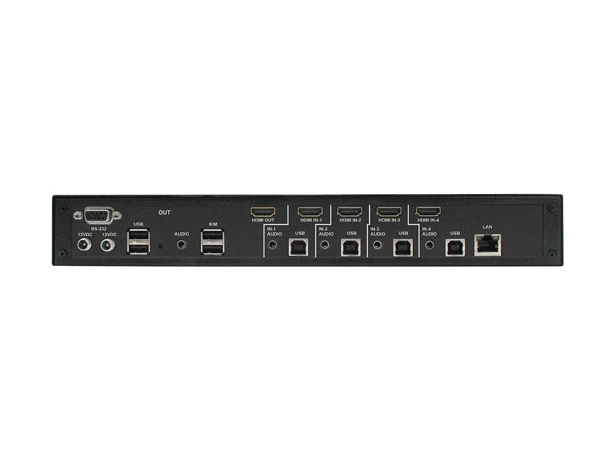 Smart-AVI 4-Port Single-Head 4K60 HDMI Seamless KVM Switch with Multiviewer