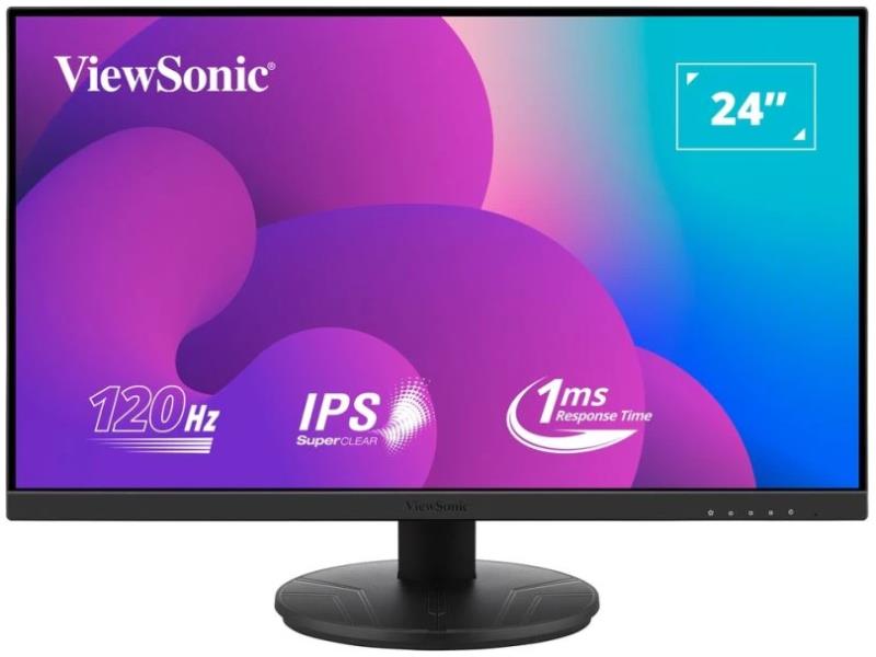 Viewsonic 24in 1080p 1ms 120Hz (OC) IPS Gaming Monitor with USB-C, 1920x1080 Resolution.