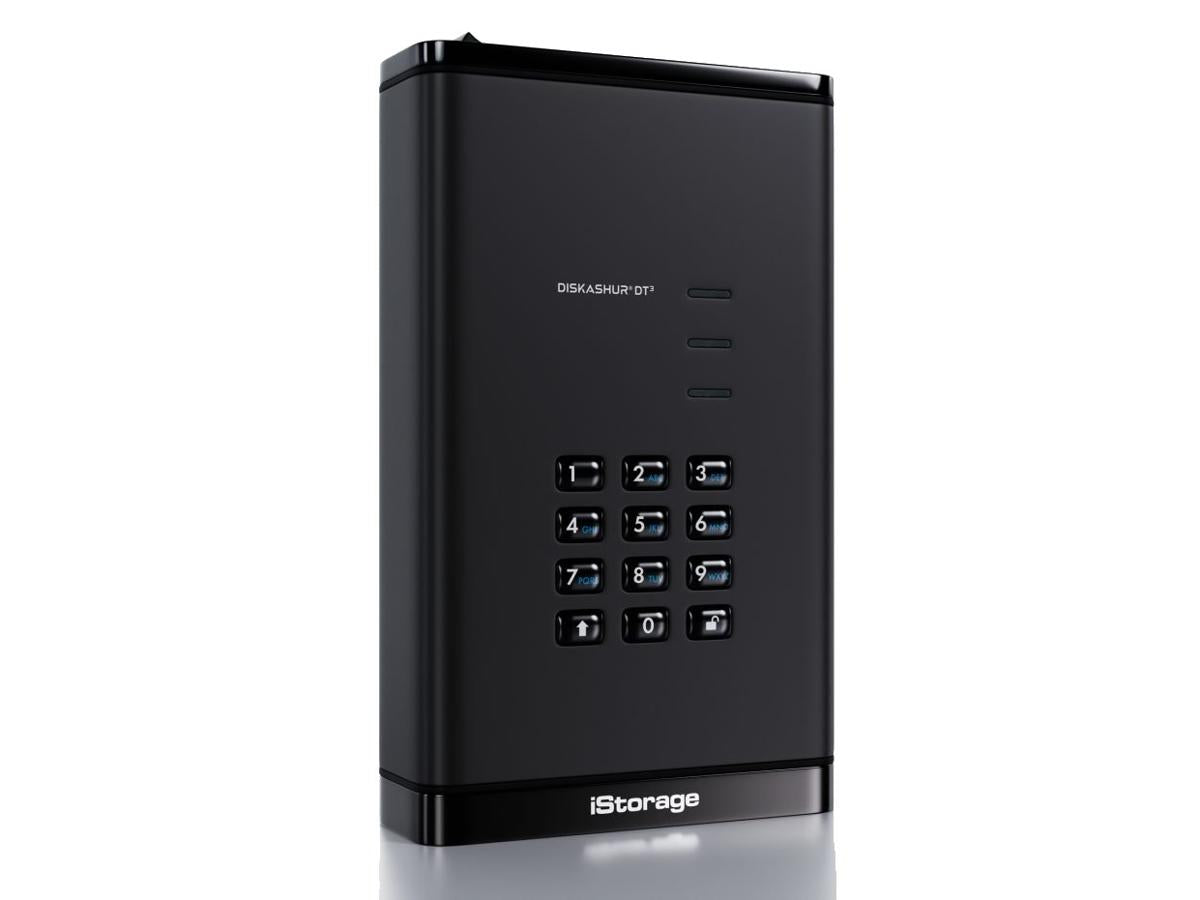 iStorage diskAshur DT3 18TB 256-bit Hardware-Encrypted Secure External Hard Drive