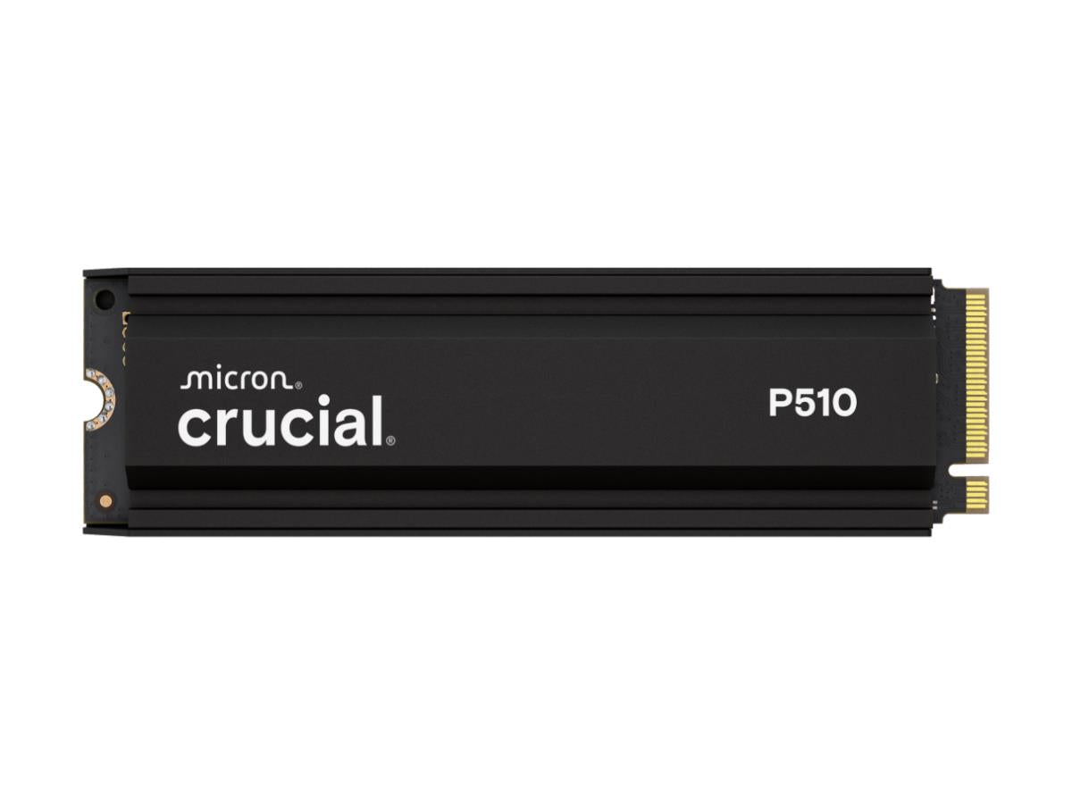 Crucial P510 2TB PCIe Gen5 NVMe 2280 M.2 SSD with heatsink
