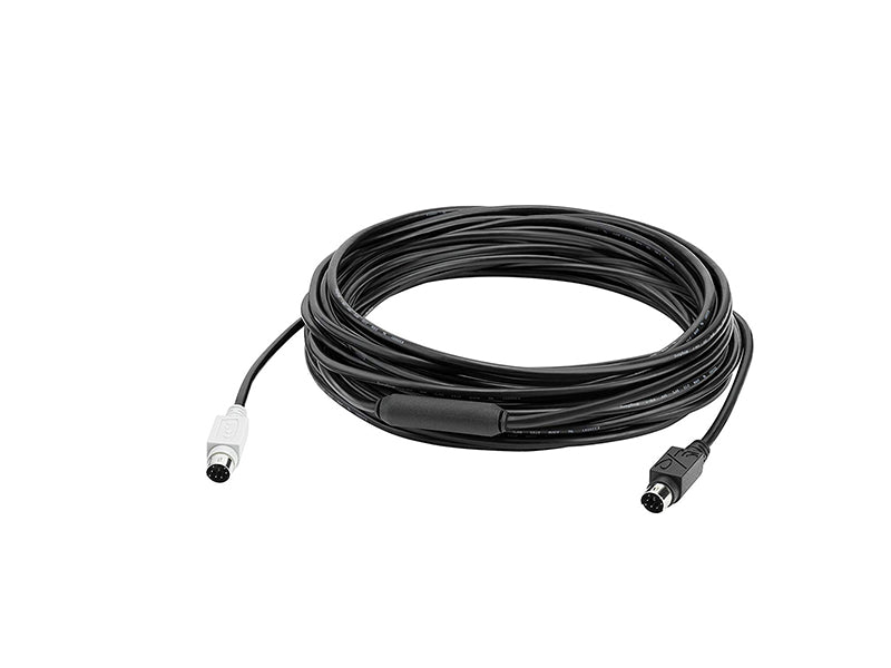 Logitech GROUP 10m Extended Cable - 32.81 ft Mini-DIN Data Transfer Cable for Hub
