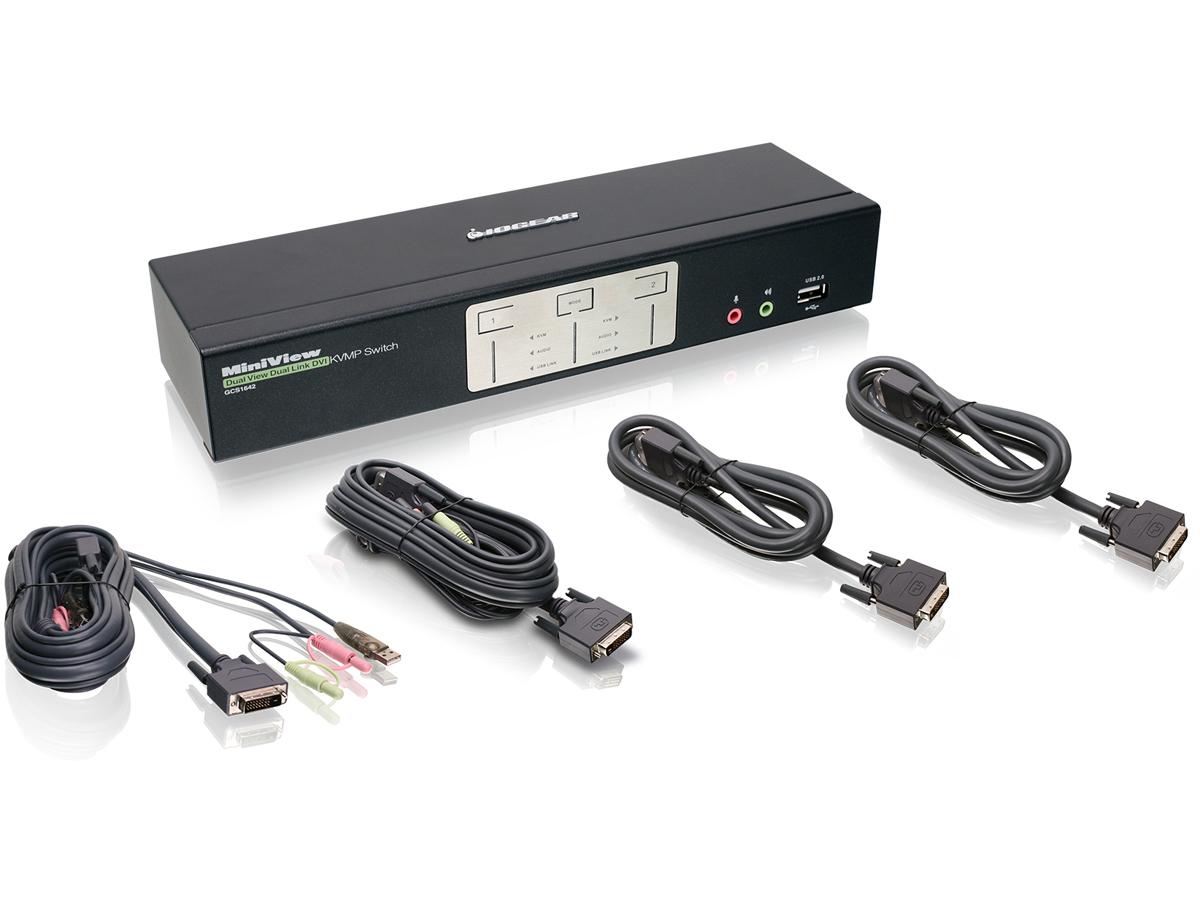 IOGEAR GCS1642 KVM Switch - 2 Computer(s) - WQXGA - 2560 x 1600