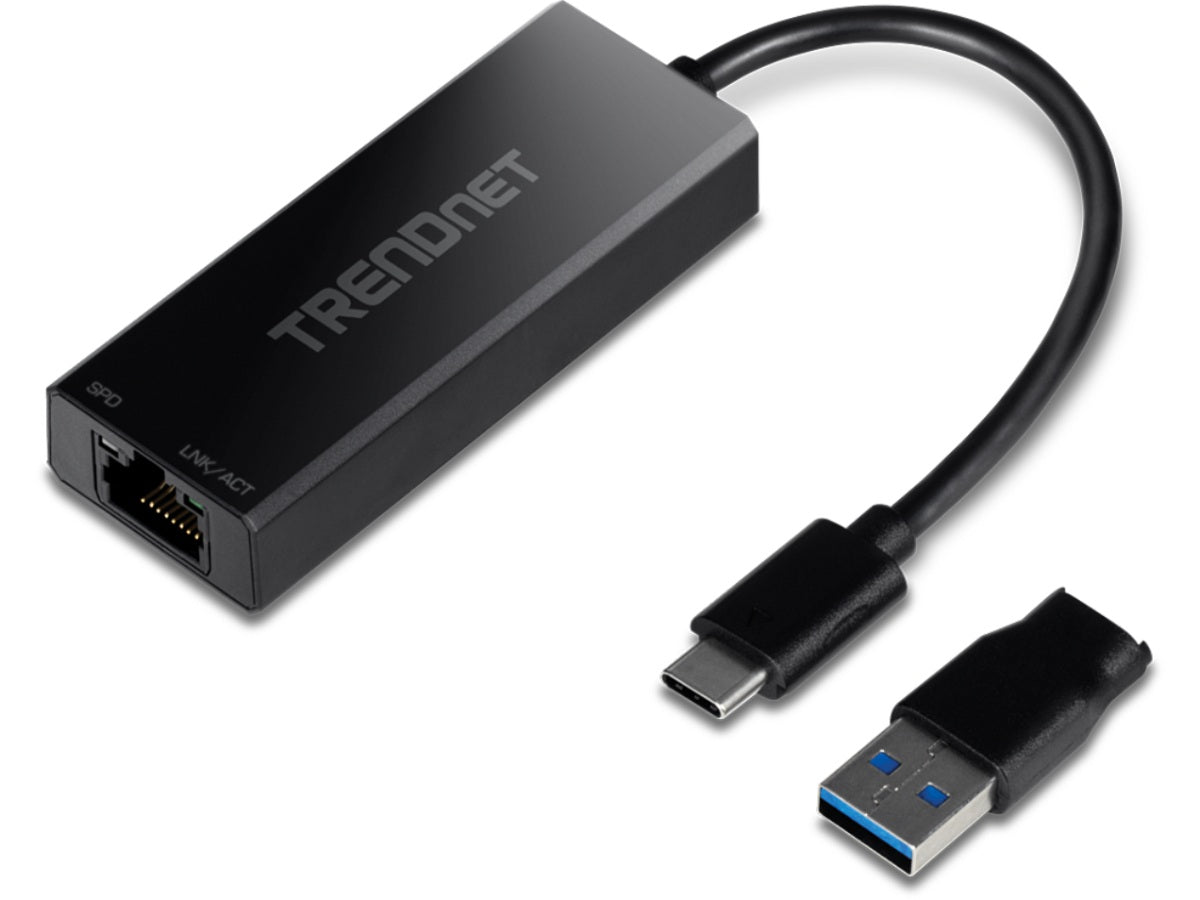 TRENDnet TUC-ET2G USB-C 3.1 to 2.5GBASE-T Ethernet Adapter for High-Speed Network Connectivity