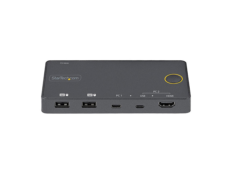 STARTECH 2 Port USB-A + HDMI/USB-C KVM Switch 4K