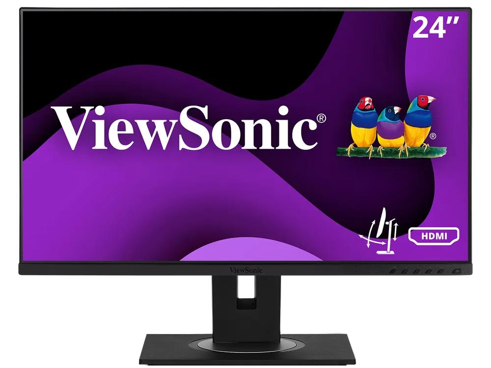 Viewsonic 24in Ergonomic 40-Degree Tilt 1080p IPS Monitor w/ HDMI, DP, VGA.