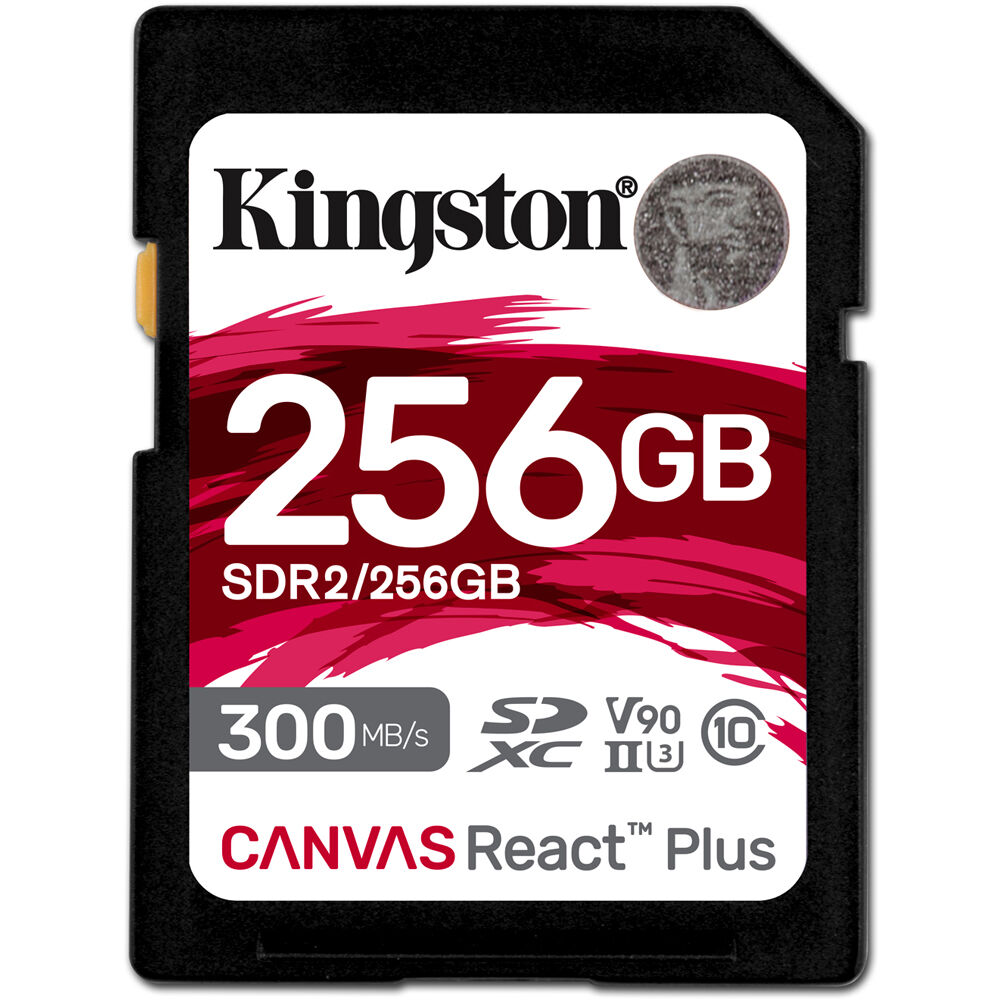 Kingston Canvas React Plus SDR2 256 GB Class 10/UHS-II (U3) V90 SDXC