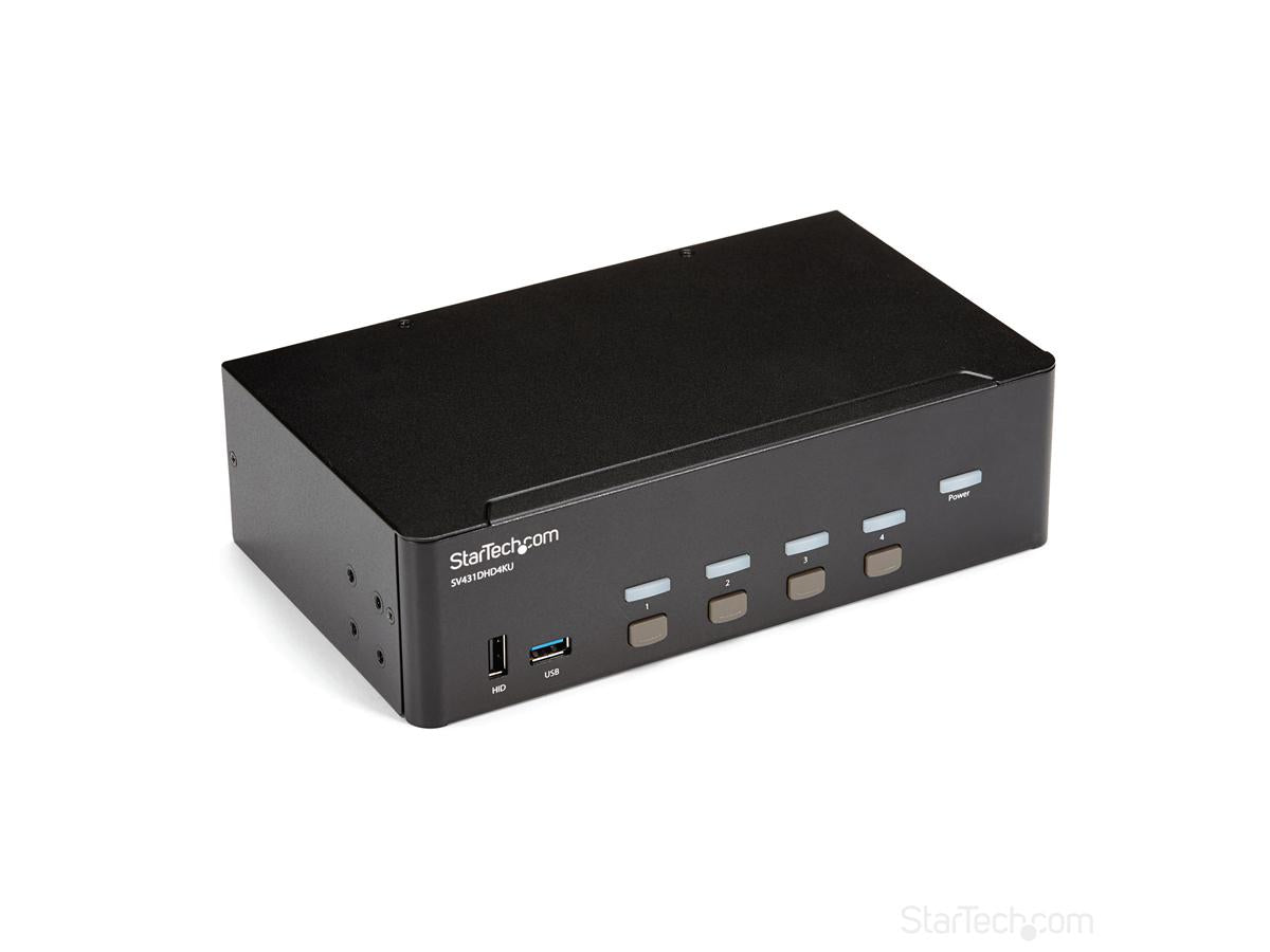 StarTech 4 Port HDMI KVM Switch - 4K 30Hz - Dual Display