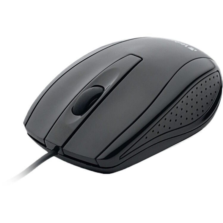 Verbatim Corded Optical Mouse - Black - Optical - Cable - Black - Scroll Wheel