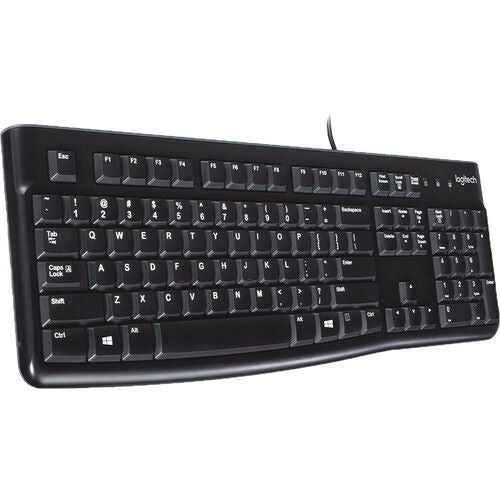 Logitech K120 Plug-and-Play USB Keyboard - Cable Connectivity