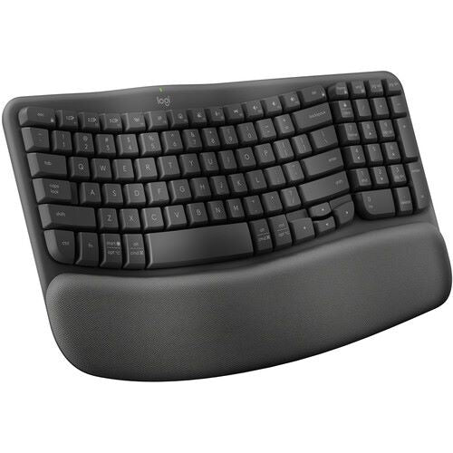 Logitech Wave Keys Wireless Ergonomic Keyboard with Cushioned Palm Rest