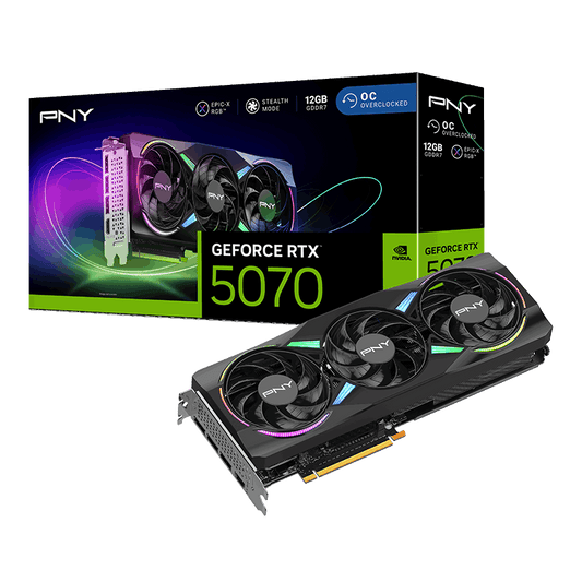 PNY GeForce RTX 5070 12GB Overclocked Triple Fan Graphics Card