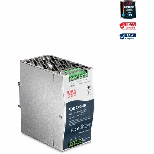 TRENDnet 240W Single Output Industrial DIN-Rail Power Supply