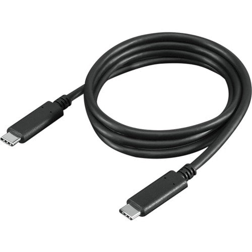 Lenovo USB-C Cable 1m - 3.28 ft USB Data Transfer Cable for Notebook, Monitor - First End: 1 x USB Type C - Male - Second End: 1 x USB Type C - Male - 10 Gbit/s - Black