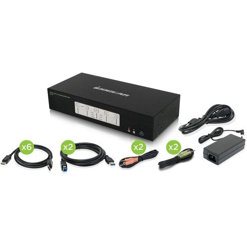 4-Port 4K Triple View DisplayPort KVMP Switch (TAA) TAA Compliant