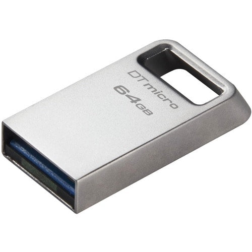 Kingston 64GB DataTraveler Micro USB Flash Drive (Silver)