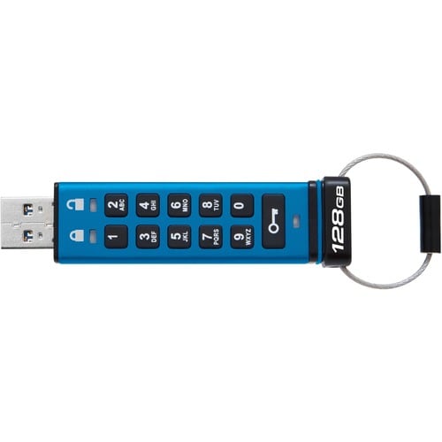 Kingston 128GB IronKey Keypad 200 USB-A 3.2 Gen 1 Flash Drive