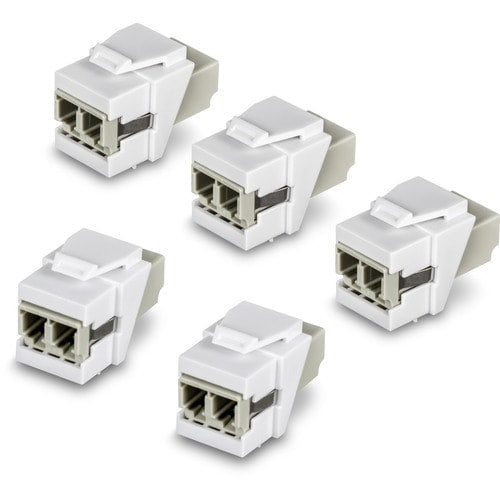 TRENDnet LC Duplex Fiber Optic Keystone Coupler Jacks- 5-Pack