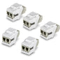 TRENDnet LC Duplex Fiber Optic Keystone Coupler Jacks- 5-Pack