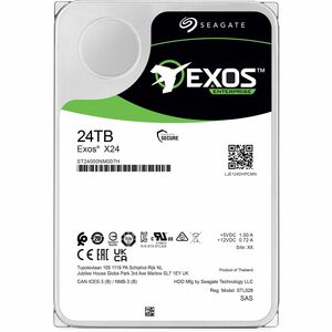 Seagate Exos X24 ST24000NM007H 24 TB Hard Drive - 3.5" Internal - SAS (12Gb/s SAS) - Conventional Magnetic Recording