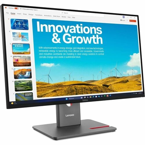 Lenovo ThinkVision P24QD-40 24" Class Webcam WQHD LED Monitor - 16:9 - Eclipse Black