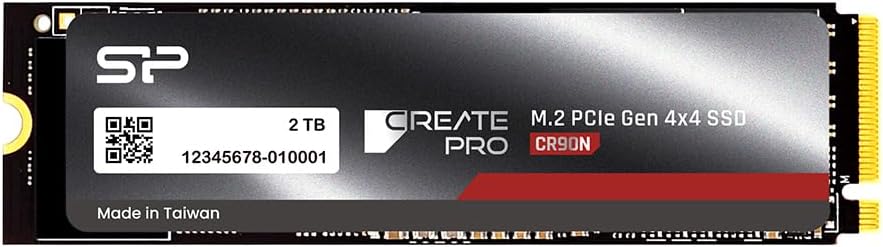 Silicon Power 2TB CreatePro NAS CR90N NVMe PCIe 4.0 M.2 Internal SSD