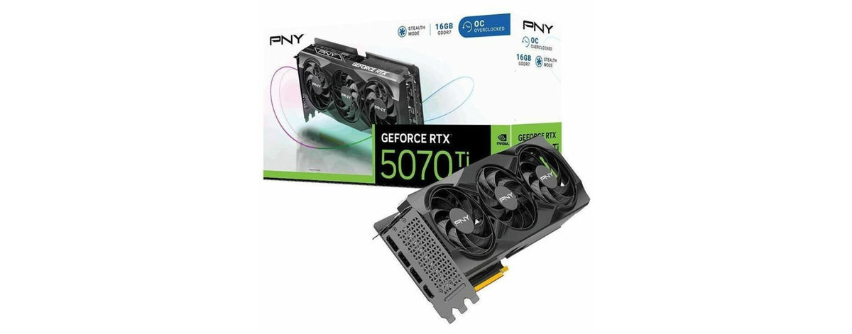 PNY GeForce RTX 5070 Ti 16GB Overclocked Triple Fan Graphics Card