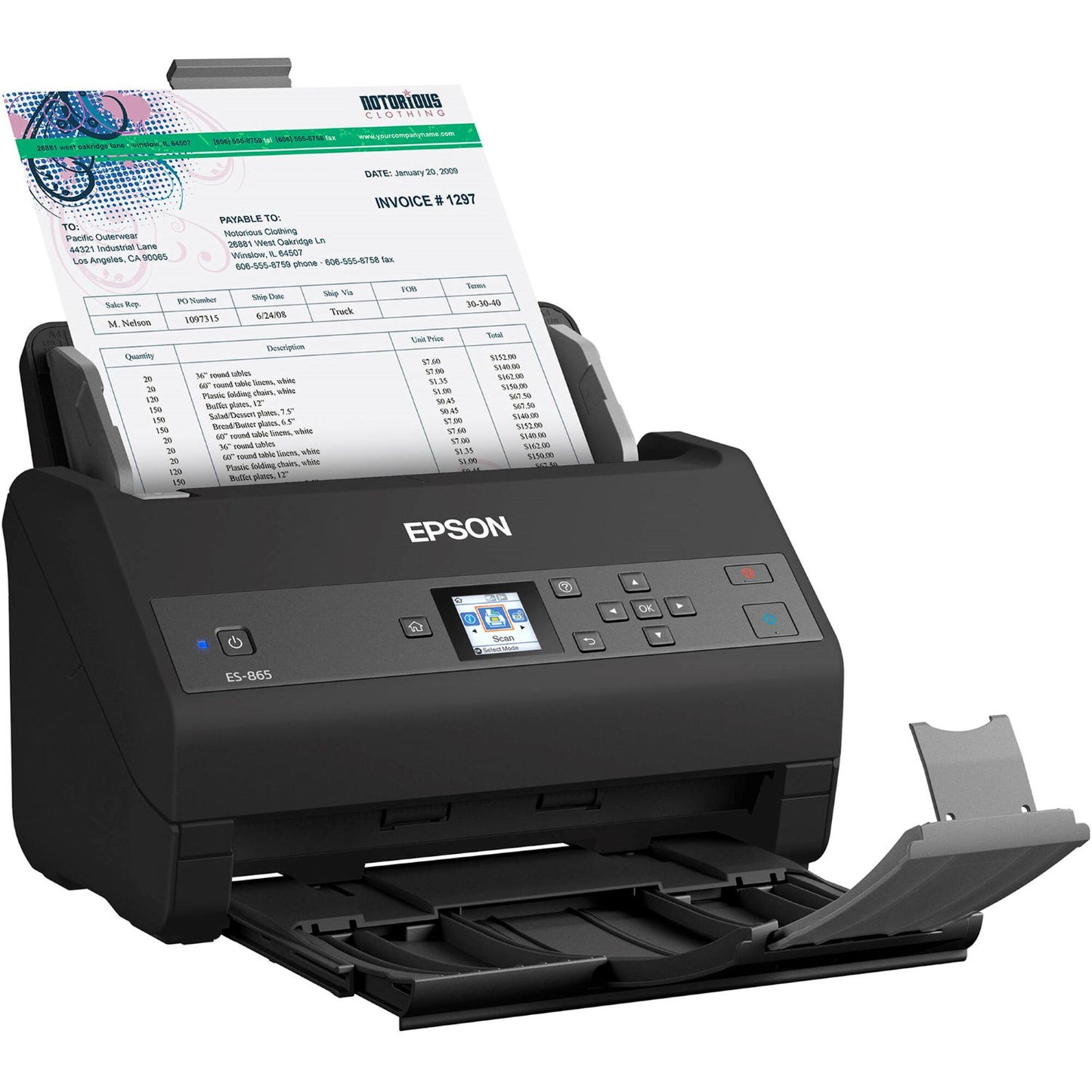 Epson Workforce ES-865 Color Duplex Document Scanner