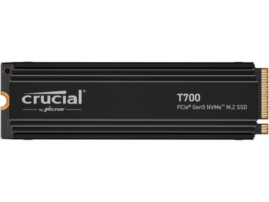 Crucial T700 1TB PCIe Gen5 NVMe M.2 SSD with heatsink
