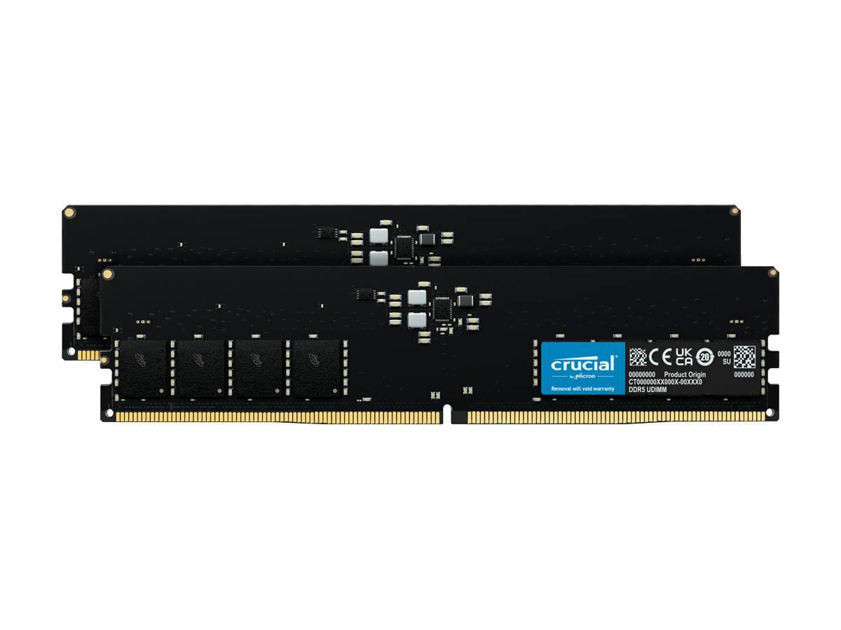 Crucial 64GB Kit (2x32GB) DDR5-5600 UDIMM CL46 (16Gbit)