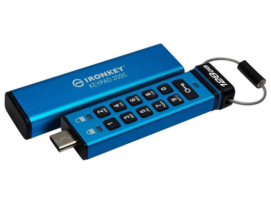 Kingston 128GB IronKey Keypad 200 USB-C 3.2 Gen 1 Flash Drive