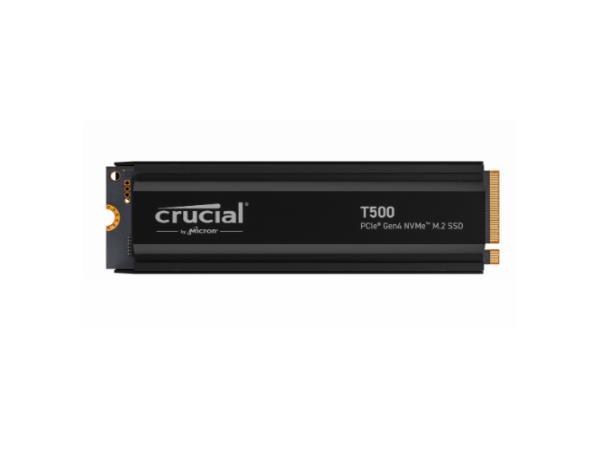 Crucial T500 1TB PCIe Gen4 NVMe M.2 SSD with heatsink