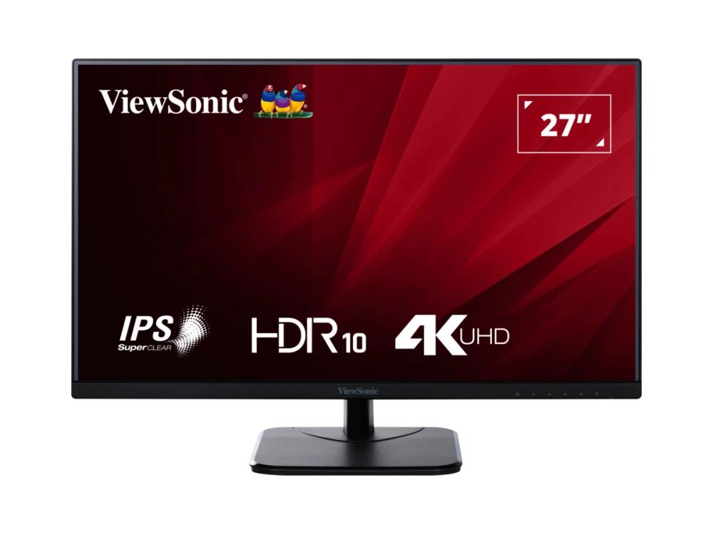 Viewsonic 27in 4k IPS Monitor with HDMI, DisplayPort, 3840 x 2160 Resolution.