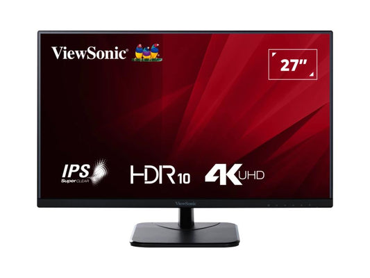 Viewsonic 27in 4k IPS Monitor with HDMI, DisplayPort, 3840 x 2160 Resolution.