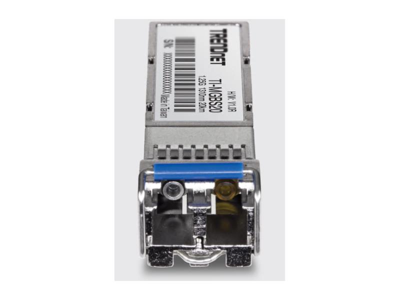 TRENDnet Hardened Mini-GBIC Single-Mode LC Fiber Transceiver Module Supporting Up to 20km
