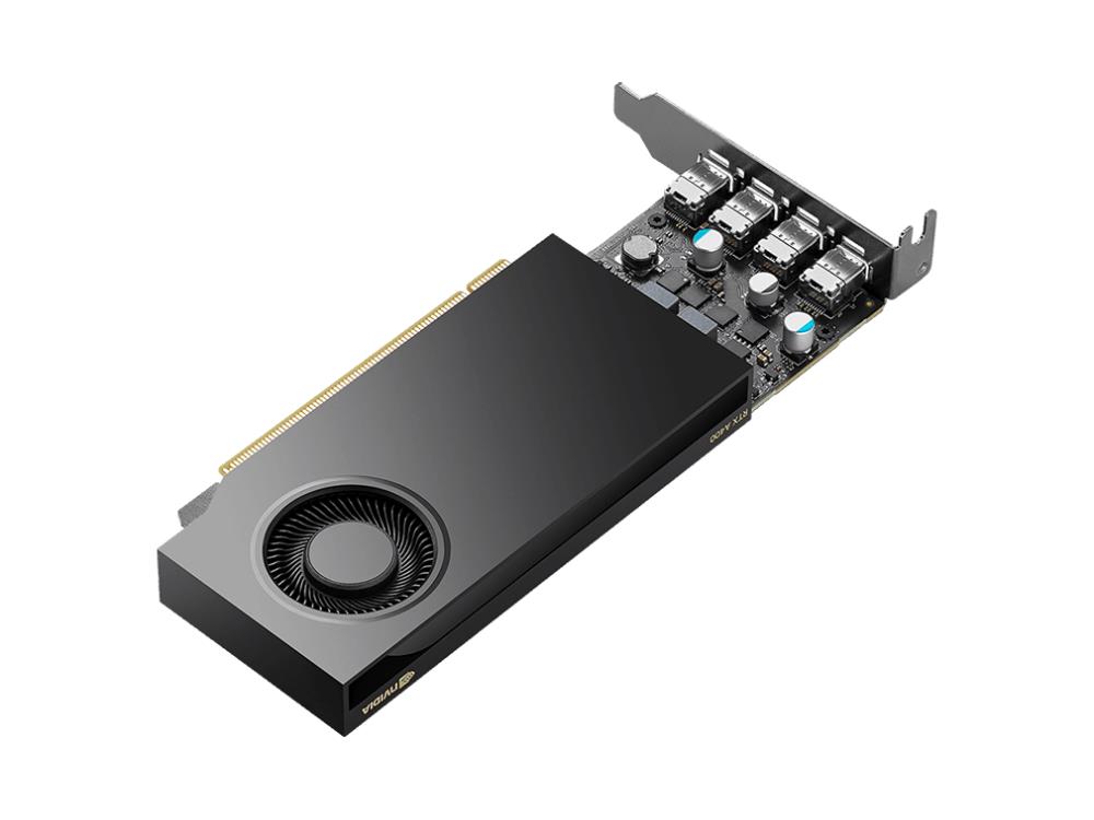 PNY NVIDIA RTX A400, NVIDIA Certified Accessory KIT, Ampere architecture, 768 CUDA cores, 24 third-generation Tensor Cores, 6 second-generation RT Cores