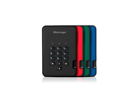 iStorage diskAshur2 1TB Secure External Hard Drive with 256-bit Hardware Encryption