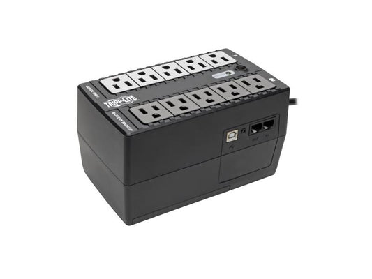 Eaton Tripp Lite Series 550VA 300W Standby UPS - 10 NEMA 5-15R Outlets, 120V, 50/60 Hz, USB, 5-15P Plug, Desktop/Wall Mount