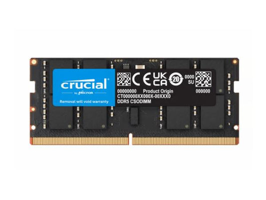 Crucial - DDR5 - module - 24 GB - SO-DIMM 262-pin - 3200 MHz / PC5-51200 - CL52 - 1.1 V - clocked - on-die ECC