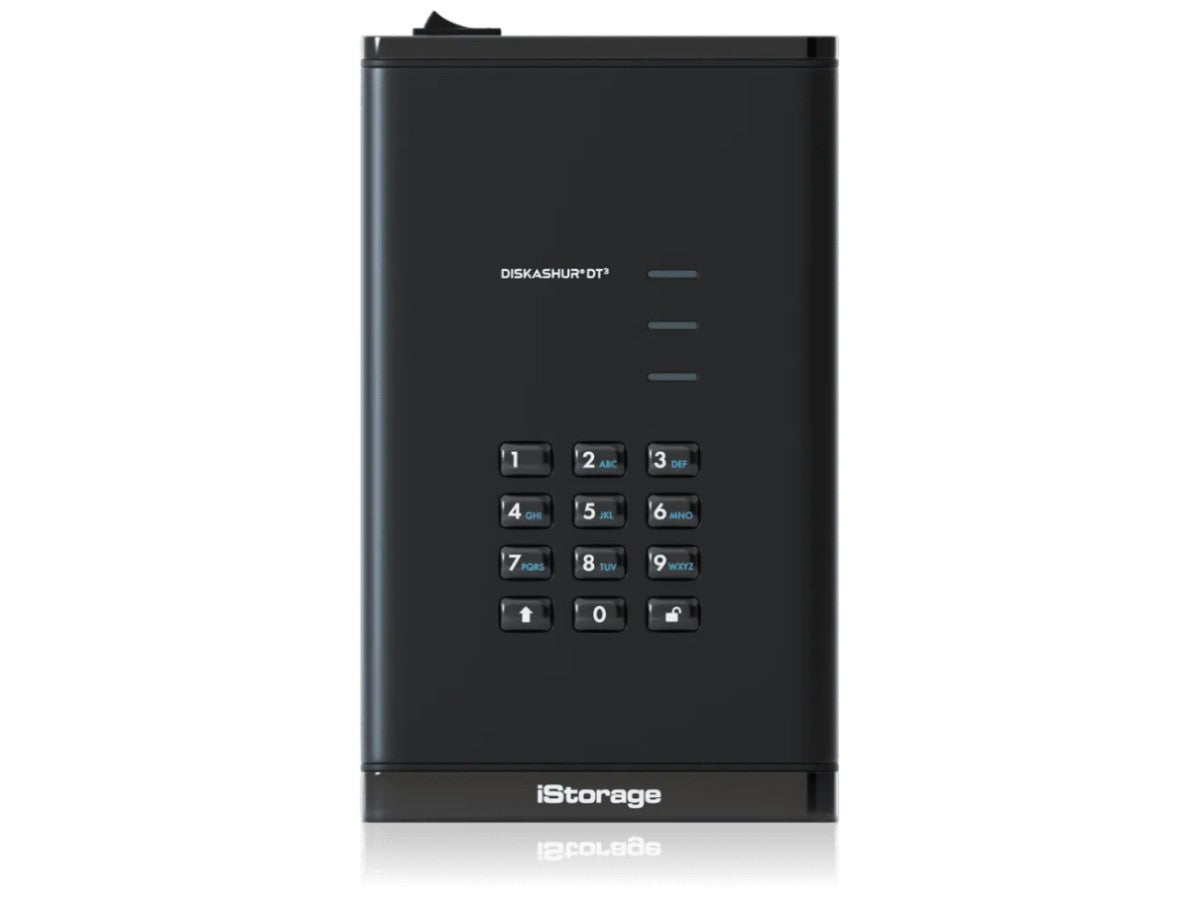 iStorage diskAshur DT3 26TB 256-bit Hardware-Encrypted Secure External Hard Drive