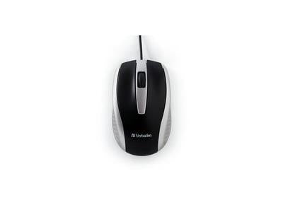 Verbatim Bravo Corded Notebook Optical Mouse,99741, Silver