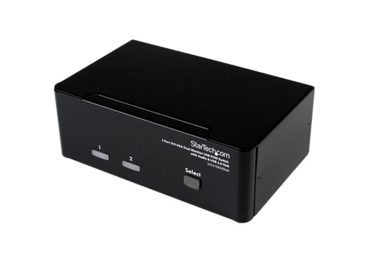 STARTECH 2 PORT DVI VGA DUAL MONITOR KVM SWITCH